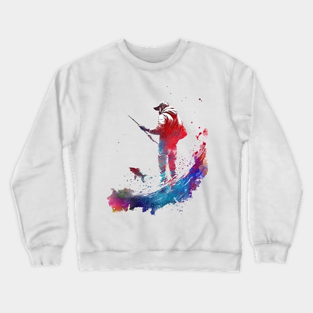 Fishing sport art #fishing Crewneck Sweatshirt by JBJart